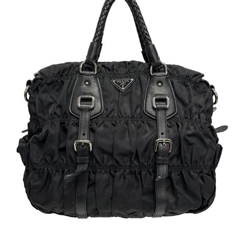 Prada 2WAY Bag Handbag BN1336 Black C Rank dpen470